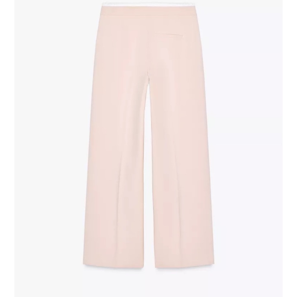 Zara DOUBLE WAIST WIDE LEG PANTS - Picture 8 of 13
